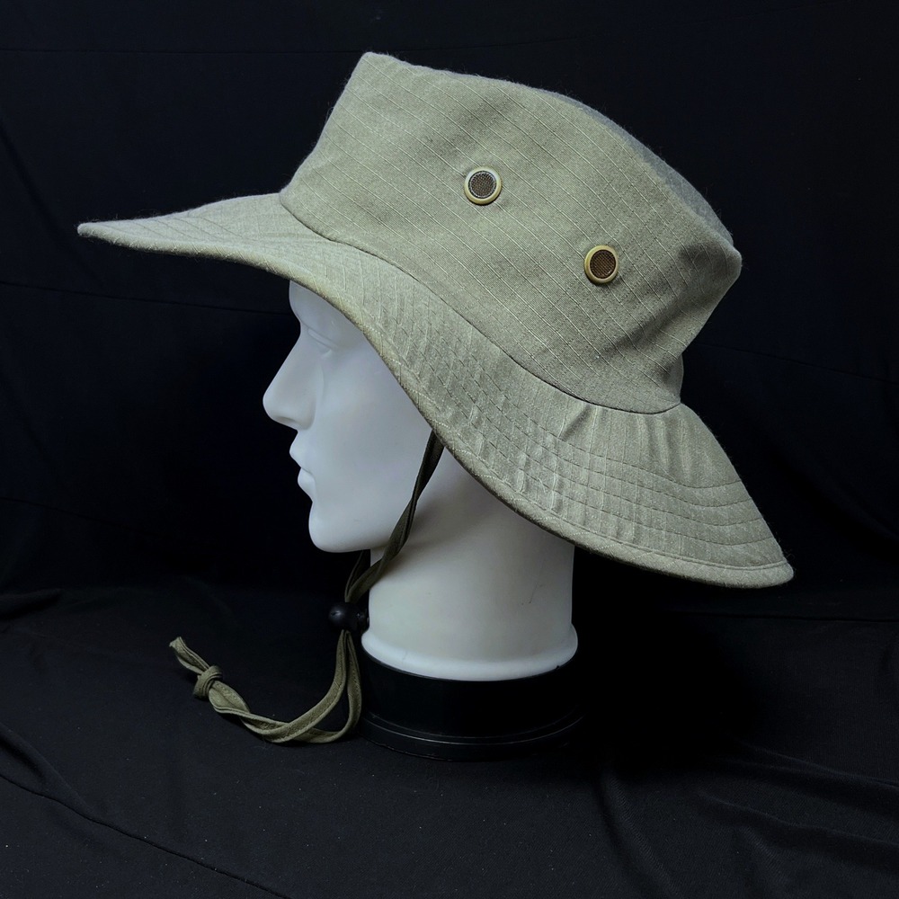 Goldcoast Sunwear Hat Olive Green Boonie Chin Strap‎ Large XL Wide Brim Unisex